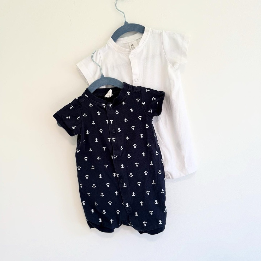 H&M set of 2 rompers 2-4 months